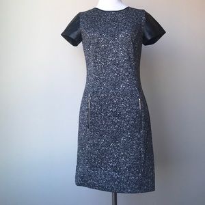CLOSING SALE Dress with Leather Sleeves